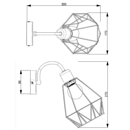 Wand Lamp BERGEN 1xE27/60W/230V