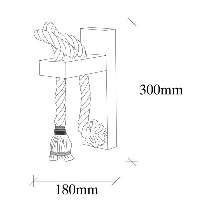 Wand Lamp EREBOS 1xE27/40W/230V