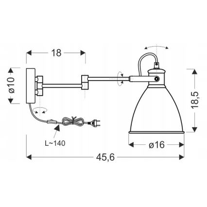 Wand Lamp ESPERA 1xE27/40W/230V