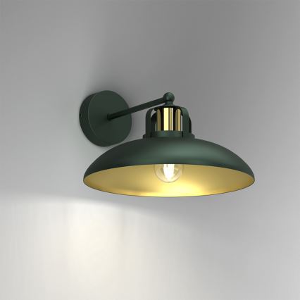 Wand Lamp FELIX 1xE27/60W/230V groen