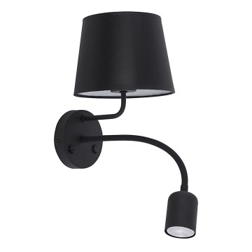 Wand Lamp MAJA 1xE27/15W/230V + 1xGU10/10W/230V zwart