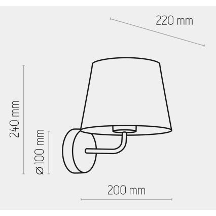 Wand Lamp MAJA 1xE27/15W/230V wit