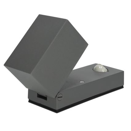 Wand Lamp met Sensor voor Buiten QUAZAR 1xGU10/35W/230V IP44 grijs
