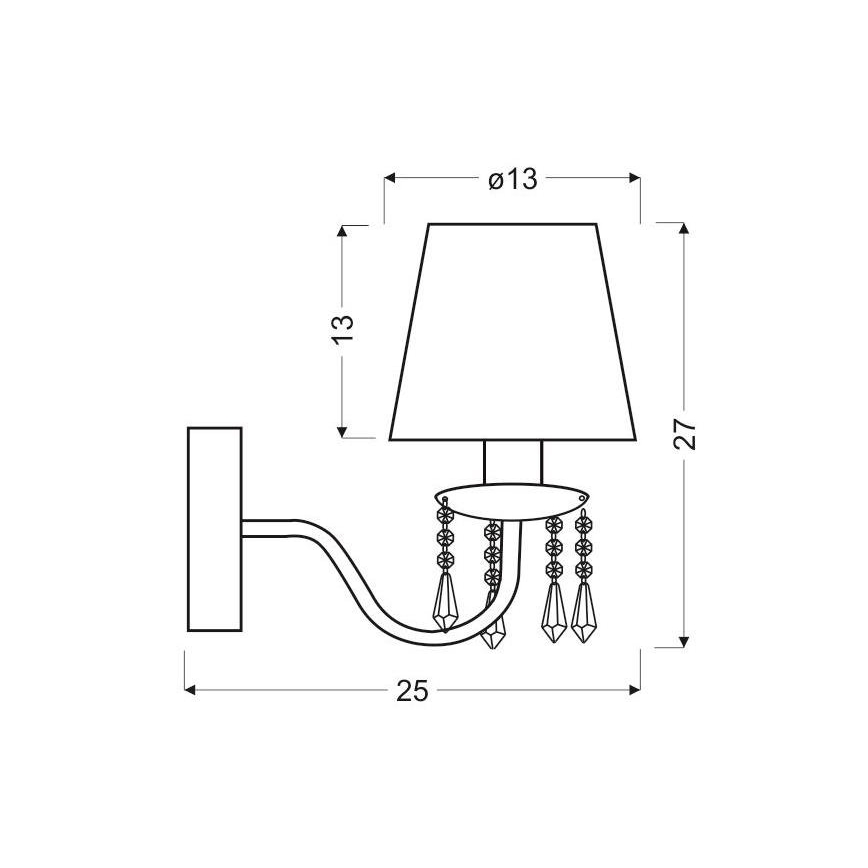 Wand Lamp RUTI 1xE14/40W/230V