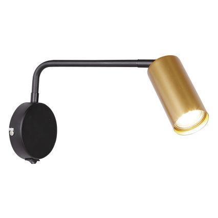 Wand Lamp TINA 1xGU10/15W/230V zwart/goud