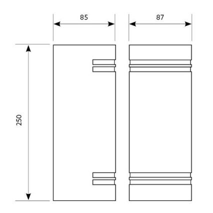 Wand Lamp voor Buiten QUAZAR7 2xGU10/11W/230V IP44 zwart