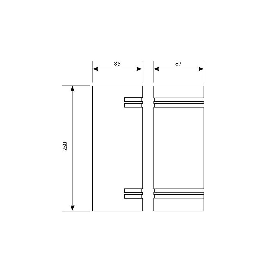 Wand Lamp voor Buiten QUAZAR7 2xGU10/11W/230V IP44 zwart
