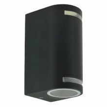 Wand Lamp voor Buiten QUAZAR9 2xGU10/11W/230V IP44 grijs