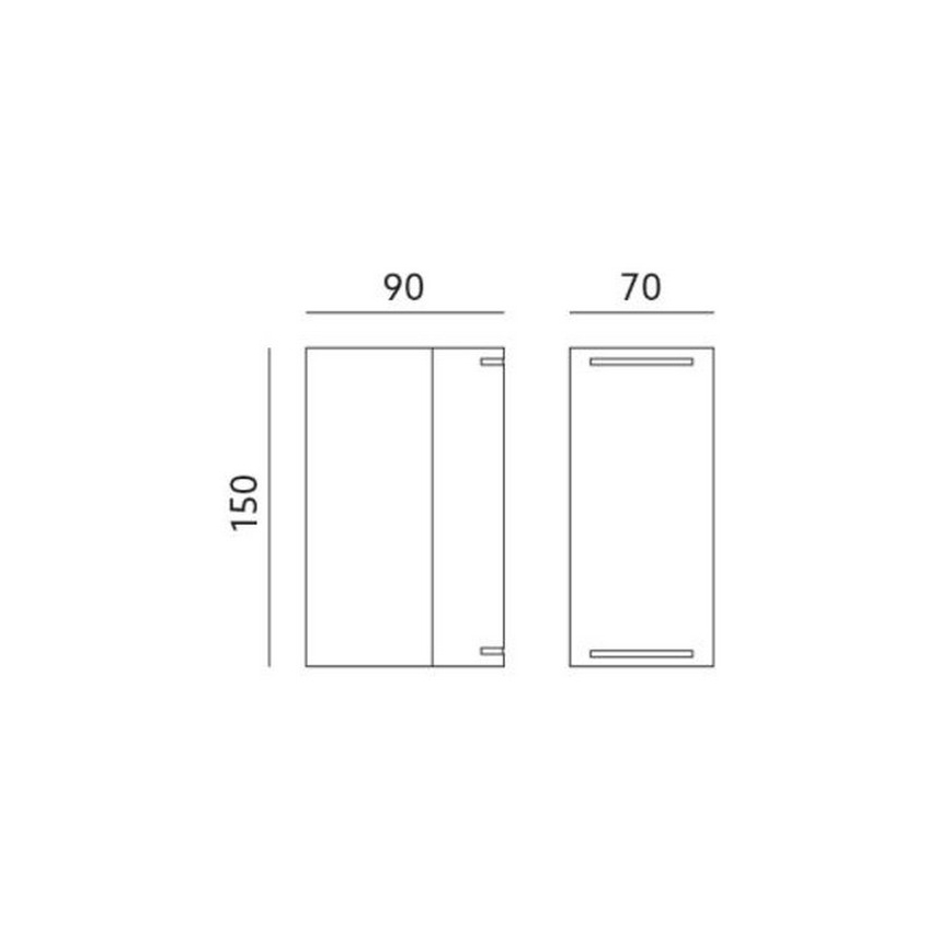 Wand Lamp voor Buiten QUAZAR9 2xGU10/11W/230V IP44 grijs