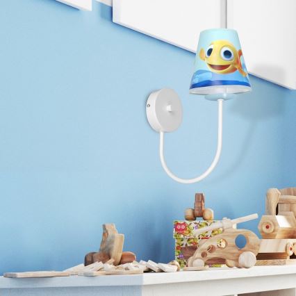 Wand Lamp voor Kinderen FISH 1xE14/40W/230V