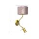 Wand Lamp ZIGGY 1xE27/40W/230V + 1xGU10/MR11/7W roze/goud