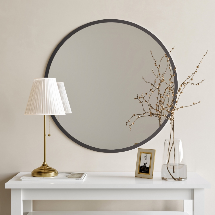 Wand Spiegel AYNA 60 cm zwart