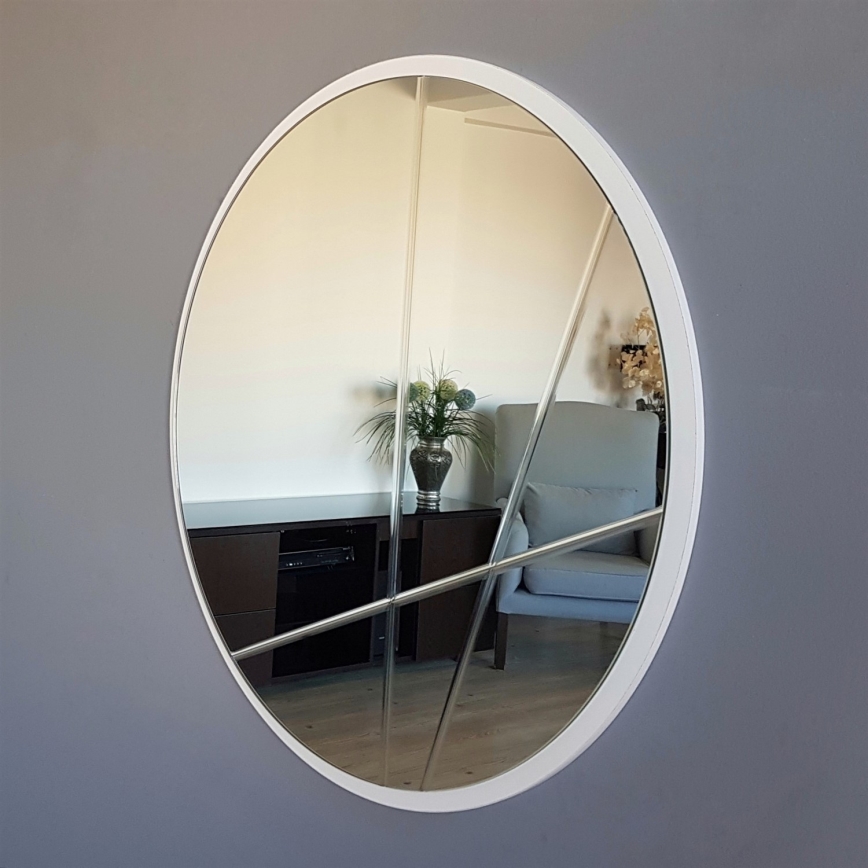 Wand Spiegel d. 60 cm zilver