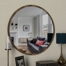 Wand Spiegel GLOB d. 59 cm bruin