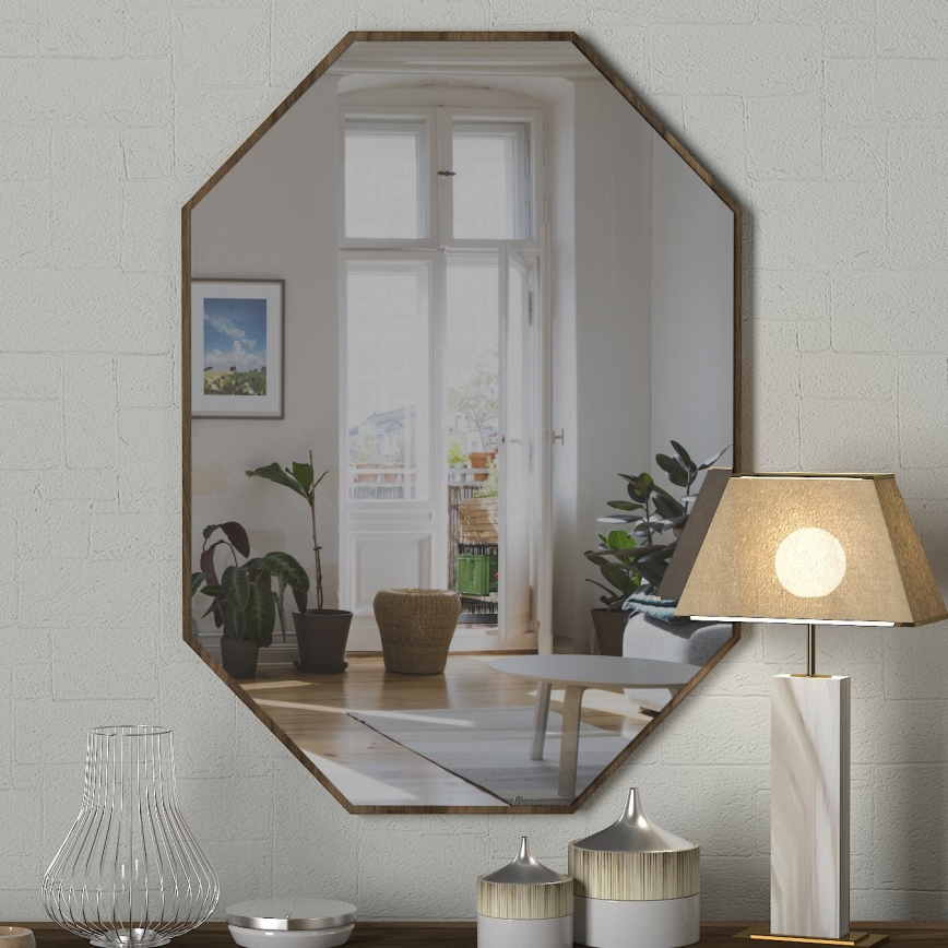 Wand Spiegel LOST 70x45 cm bruin