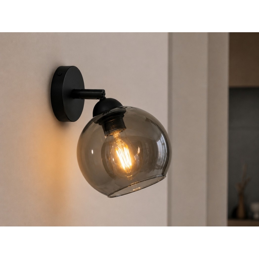 Wand Spot UNO 1xE27/60W/230V zwart