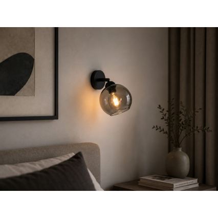 Wand Spot UNO 1xE27/60W/230V zwart