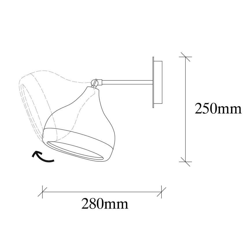 Wand Spot YILDO 1xE27/40W/230V