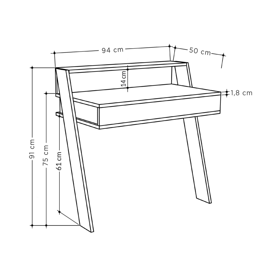 Wand Tafel COWORK 91x94 cm antraciet