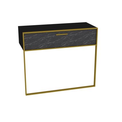 Wand Tafel POLKA 76,8x90 cm goud/zwart