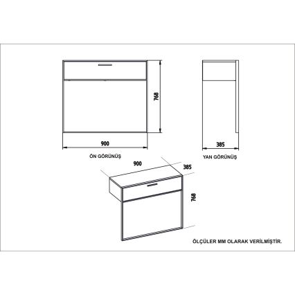 Wand Tafel POLKA 76,8x90 cm goud/zwart