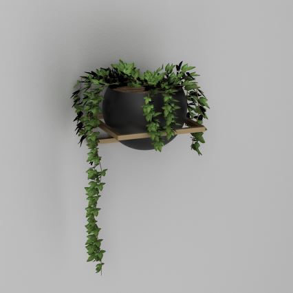 Wandbloempot 27x29 cm goudkleurig