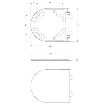 Hangend toilet OTTAWA + SoftClose-toiletzitting OTTAWA + SIGMA-spoelknop + inbouwmodule + isolatieplaat