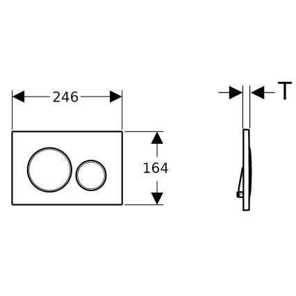 Hangend toilet OTTAWA + SoftClose-toiletzitting OTTAWA + SIGMA-spoelknop + inbouwmodule + isolatieplaat