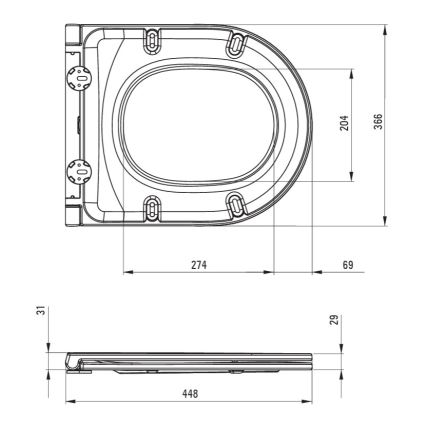Hangend toilet ROUND + toiletbril SoftClose ROUND + spoelknop SIGMA + inbouwmodule + isolerende onderlegplaat