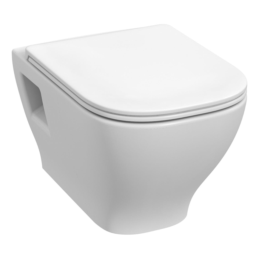 Hangend toilet DEEP + toiletzitting SoftClose DEEP + DUAL-spoelknop + inbouwmodule + isolerende onderlegger