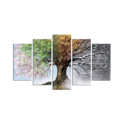 Wanddecoratie set van 5 stuks 110x60 cm boom