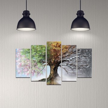 Wanddecoratie set van 5 stuks 110x60 cm boom