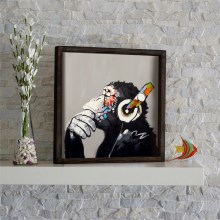 Wandfoto 33x33 cm zwart/multicolor