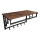 Wandgarderobe met plank NATE bruin/zwart