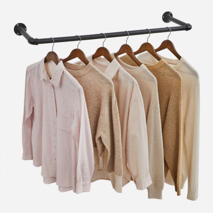 Wandgarderobe voor kledinghangers LINEA 92 x 7 x 30 cm zwart