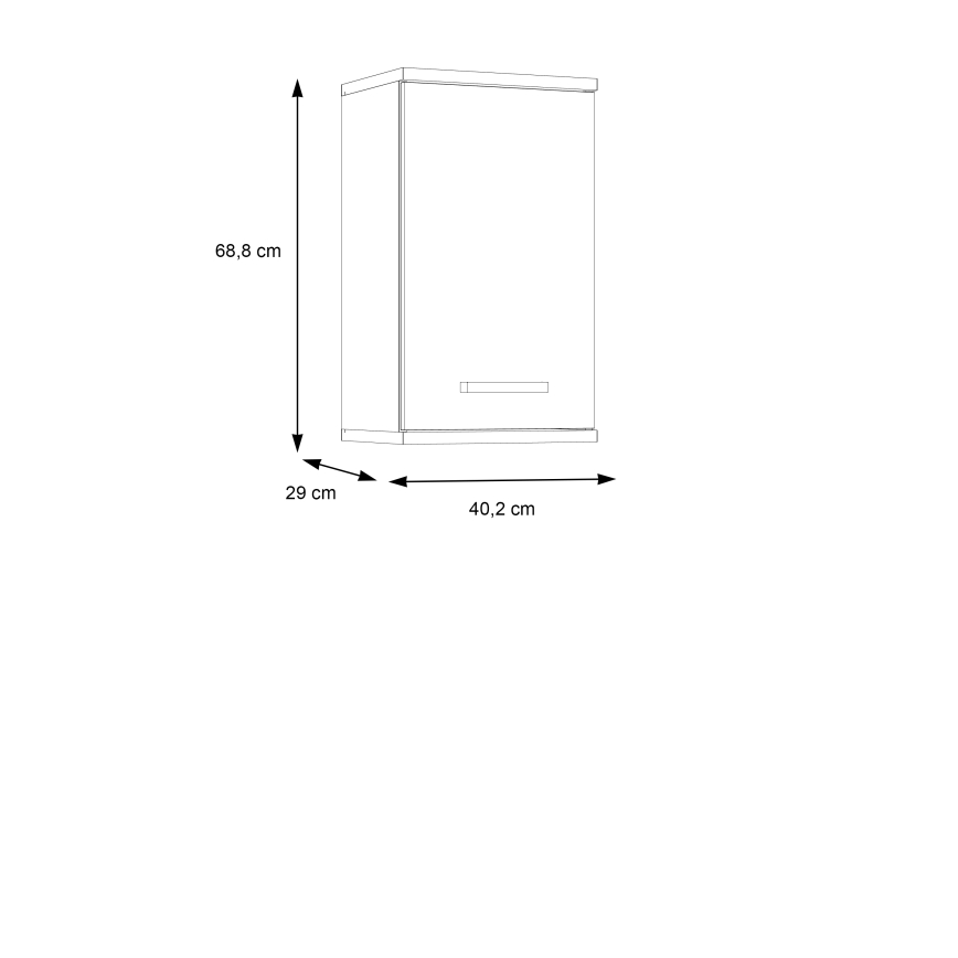Wandgemonteerde badkamerkast VENOM antraciet/bruin