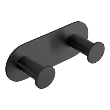 Wandhaak 11,5x4,5 cm RVS/zwart