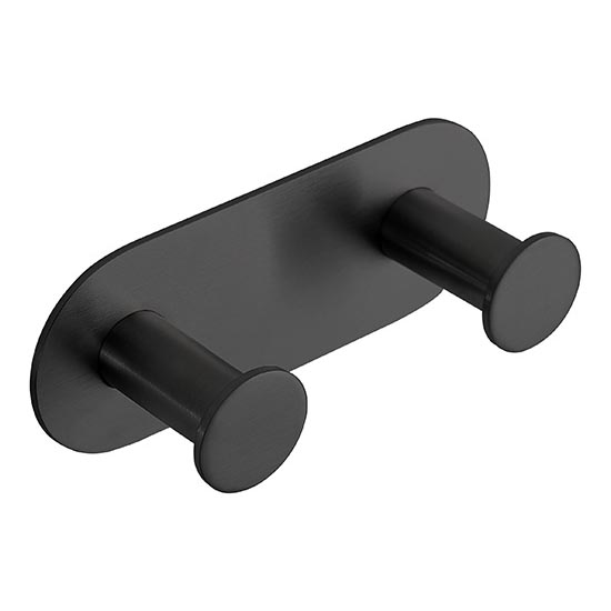 Wandhaak 11,5x4,5 cm RVS/zwart