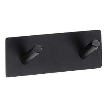 Wandhaak 11,5x4,5 cm RVS/zwart