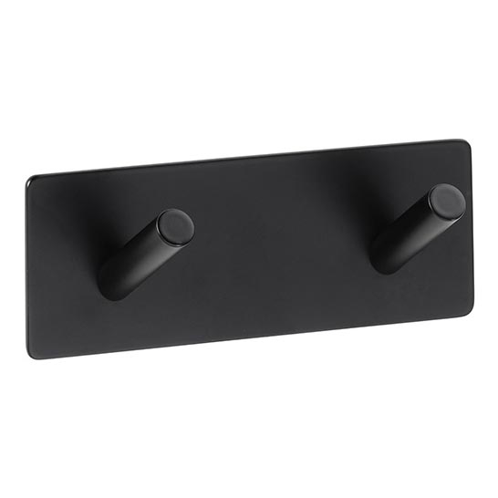 Wandhaak 11,5x4,5 cm RVS/zwart