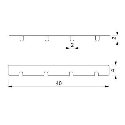 Wandhanddoekhanger 40 cm wit