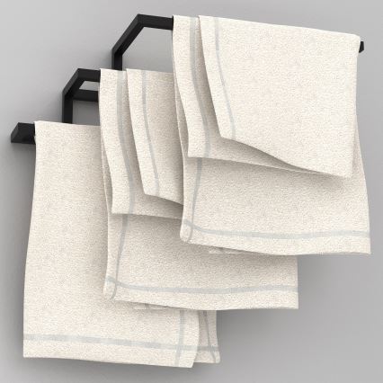 Wandhanddoekhouder 19x58 cm zwart