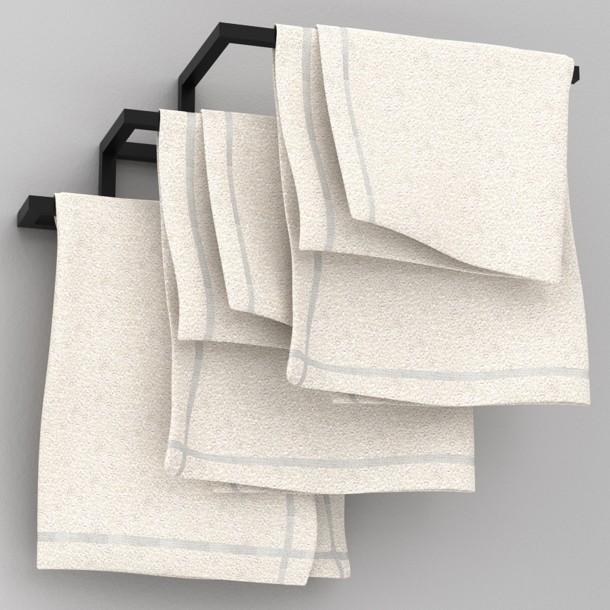 Wandhanddoekhouder 19x58 cm zwart