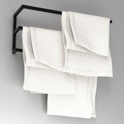 Wandhanddoekhouder 25x60 cm zwart