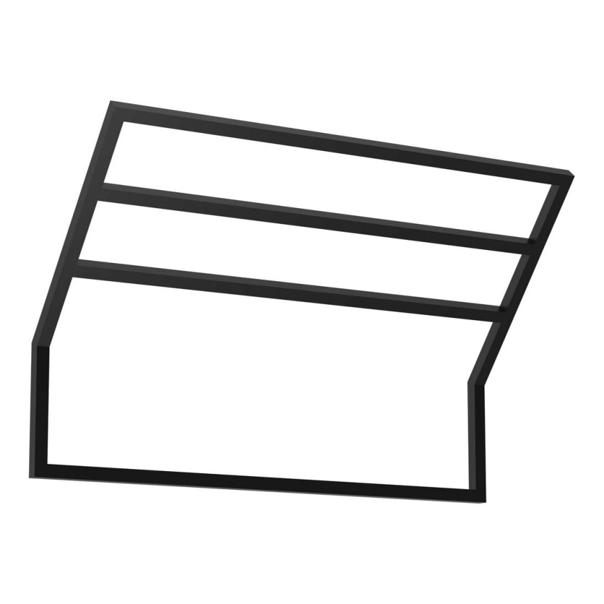 Wandhanddoekhouder 37x60 cm zwart