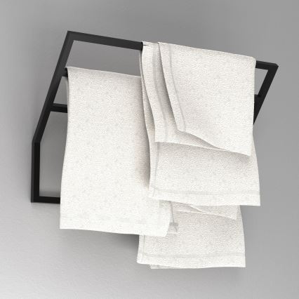 Wandhanddoekhouder 37x60 cm zwart