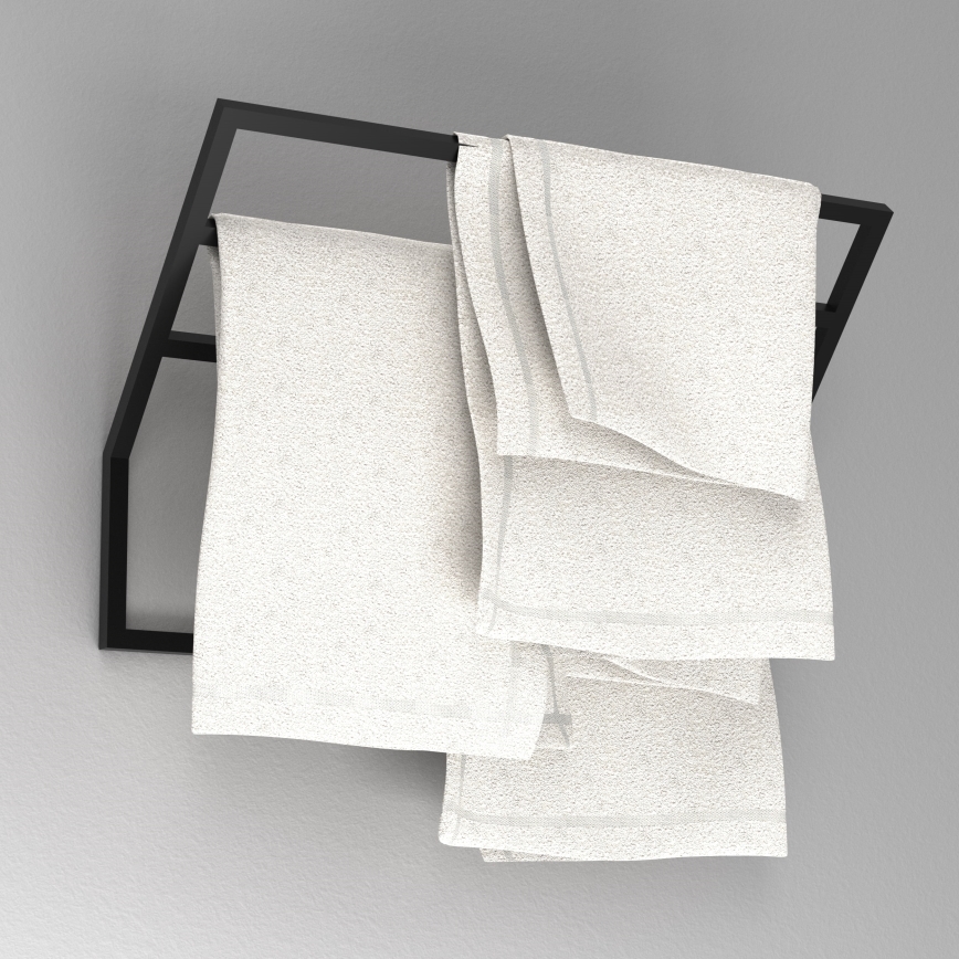 Wandhanddoekhouder 37x60 cm zwart