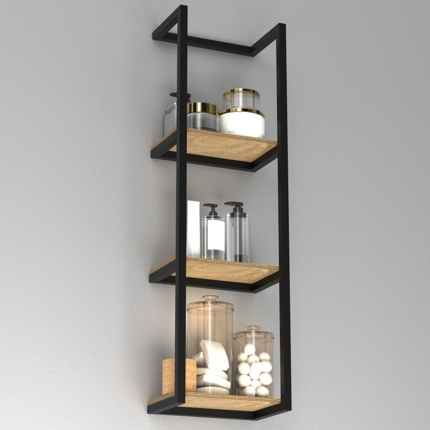 Wandhanddoekhouder 78x23 cm zwart
