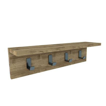 Wandhanger met plank AYLA 14,5x60 cm bruin