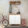 Wandhanger OBSOYO 15x80 cm + schoenenkast 100x80 cm bruin/wit